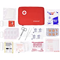 Botiquín primeros auxilios ROL 90 artículos (incluye venda triangular- manta de emergencia- bolsa de frío- etc)